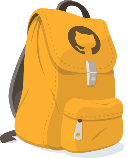 Backpack with GitHub logo